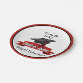 Klasse van 2023 Gepersonaliseerd Afstuderen Maroon Papieren Bordje (Gekanteld)