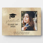 Klasse van 2023 Gold Photo Afstuderen Plaque Fotoplaat (voorkant)
