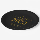 Klasse van 2023 Gold Script-Afstuderen Papieren Bordje (Gekanteld)