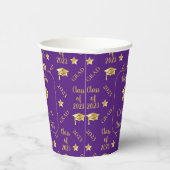 Klasse van 2023 Goud Afstudeerder Graduation Cap - Papieren Bekers (Rechts)