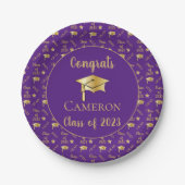 Klasse van 2023 Goud Afstudeerder Graduation Cap - Papieren Bordje (Voorkant)