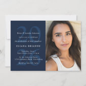 Klasse van 2023 klassieke fotograduatie-partij kaart (Voorkant)