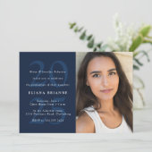 Klasse van 2023 klassieke fotograduatie-partij kaart (Staand voorkant)