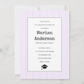 Klasse van 2023 lila afstuderen met schrijfmachine kaart (Achterkant)