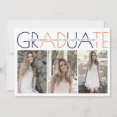 Klasse van 2023 marineblauw, foto van koraal afstu kaart (Voorkant)