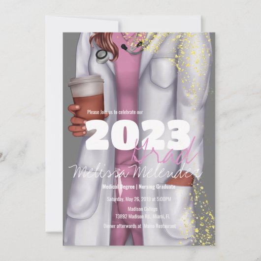 Klasse van 2023 Medische kruiden Zuster Afstuderen Kaart (Voorkant)