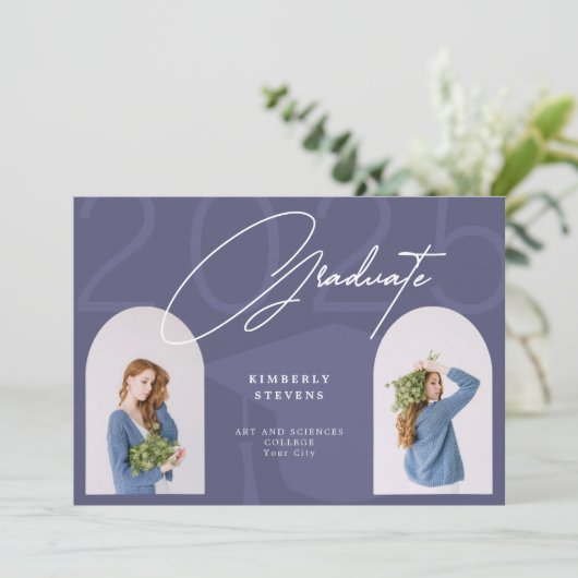 Klasse van 2023 minimalistische elegant 2 foto's a (Staand voorkant)