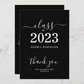 Klasse van 2023 Modern Afstuderen Dank u Kaart (Voorkant / Achterkant)