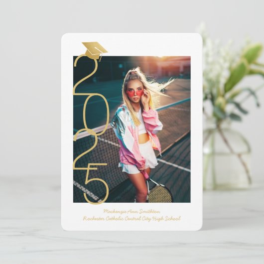 Klasse van 2023 Modern Afstuderen Open House Invit Aankondiging (Staand voorkant)