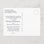 Klasse van 2023 Moderne Foto High School Afstudere Aankondigingskaart (Achterkant)