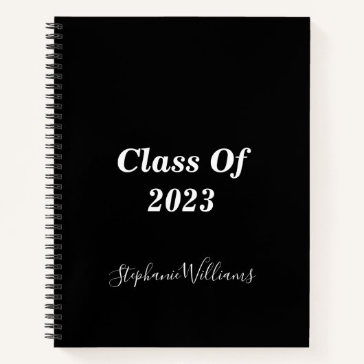 Klasse van 2023 Monogrammen van Afstuderen, eenvou Notitieboek (Voorkant)