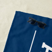 Klasse van 2023 Navy Blue Persoonlijke Afstuderen  Strandlaken (In situ)