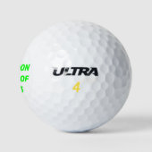 Klasse van 2023 Neon Green Text Afstuderen College Golfballen (Logo)
