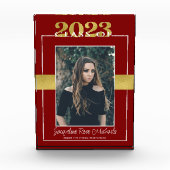 Klasse van 2023 Red and Gold Afstuderen Keepomwill Fotoblokken (Voorkant)