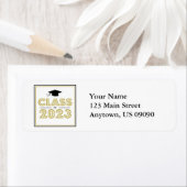 Klasse van 2023 Retouradreslabels (Gold) Etiket (Insitu)