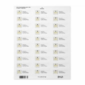Klasse van 2023 Retouradreslabels (Gold) Etiket (Full Sheet)