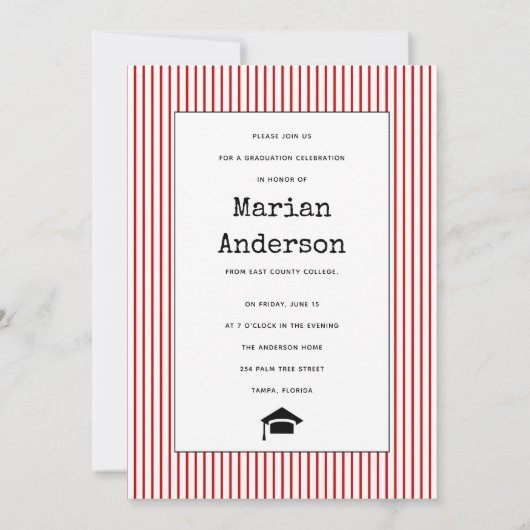 Klasse van 2023 roodschrijfmachine, foto van rood  kaart (Achterkant)