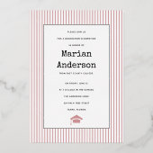 Klasse van 2023 roos gouden folie afstuderen foto  folie uitnodiging (Achterkant)