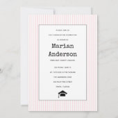 Klasse van 2023 roze afstuderen met schrijfmachine kaart (Achterkant)