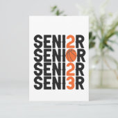 Klasse van 2023 Senior Basketball Afstuderen Gift Bedankkaart (Staand voorkant)