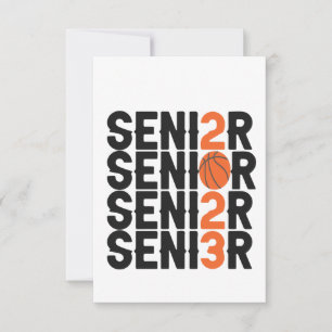 Klasse van 2023 Senior Basketball Afstuderen Gift Bedankkaart