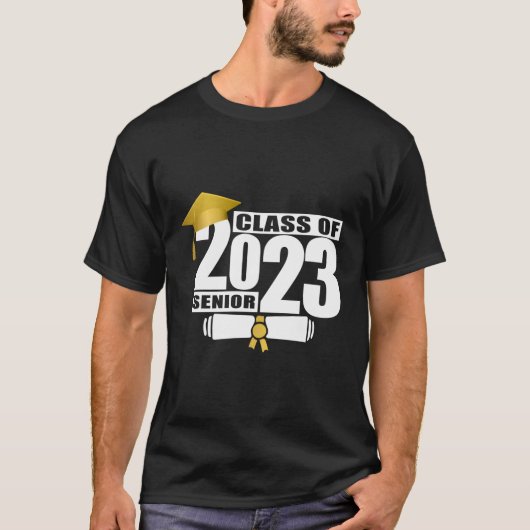Klasse van 2023 Senior Certificate Diploma graduat T-shirt (Voorkant)
