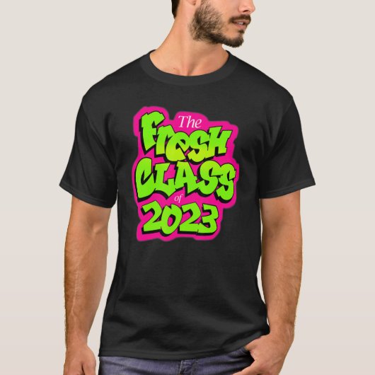 Klasse van 2023 Senior Fresh 90s Retro Tv Style Af T-shirt (Voorkant)