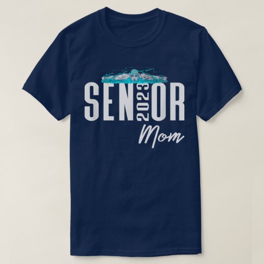 Klasse van 2023 Senior Mam Swim Team Swimmer Match T-shirt (Design voorkant)
