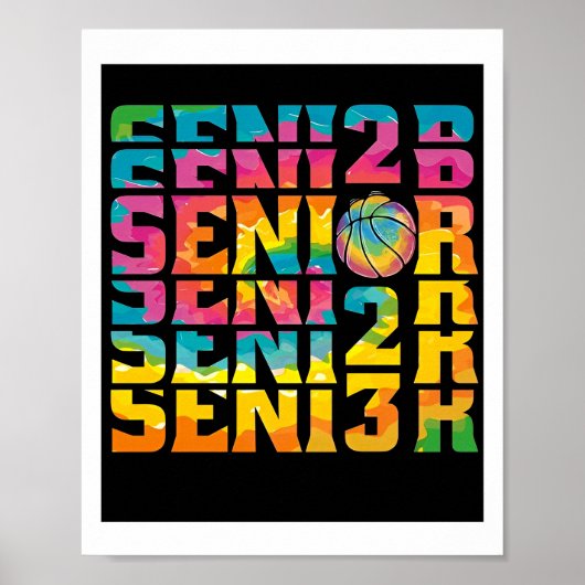 Klasse van 2023 Senior Night Basketball Poster (Voorkant)
