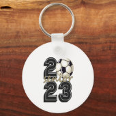 Klasse van 2023 Senior Soccer Afstuderen Gift Sleutelhanger (Voorkant)