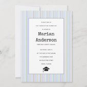 Klasse van 2023 stoffige blauwe afstuderen foto kaart (Achterkant)