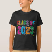 KLASSE VAN 2023 T Afstuderen Senior eerste dag van T-shirt (Voorkant)