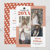 Klasse van 2023 terracotta afstuderen aankondiging (Voorkant / Achterkant)