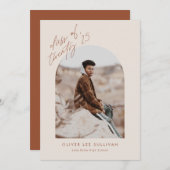 Klasse van 2023 Terracotta Arch Photo Afstuderen Aankondiging (Voorkant / Achterkant)