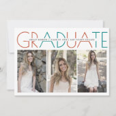 Klasse van 2023 terracotta en foto van blauwgroen  kaart (Voorkant)