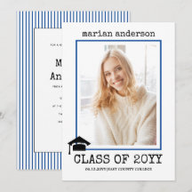 Klasse van 2023: typemachine blauw afstuderen foto