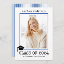 Klasse van 2023: typemachine blauw afstuderen foto