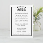 Klasse van 2023 Uitnodiging tot Afstuderen (zwarte (Staand voorkant)