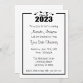 Klasse van 2023 Uitnodiging tot Afstuderen (zwarte (Voorkant / Achterkant)