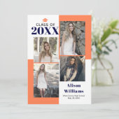 Klasse van 2023: vier foto's van het koraalmarine  aankondiging (Staand voorkant)