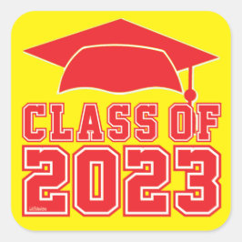 KLASSE VAN 2023 VIERKANTE STICKER