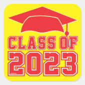 KLASSE VAN 2023 VIERKANTE STICKER (Voorkant)