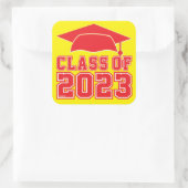 KLASSE VAN 2023 VIERKANTE STICKER (Tas)