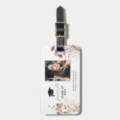 Klasse van 2023 Wilde bloem Afstuderen Foto Bagagelabel (Voorkant verticaal)