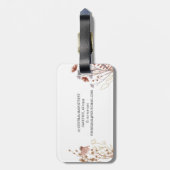 Klasse van 2023 Wilde bloem Afstuderen Foto Bagagelabel (Achterkant verticaal)