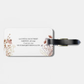 Klasse van 2023 Wilde bloem Afstuderen Foto Bagagelabel (Achterkant horizontaal)