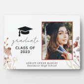 Klasse van 2023 Wilde-bloemfotoPlaque Fotoplaat (voorkant)