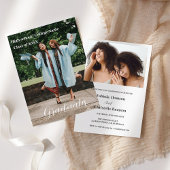 Klasse van 2023 wit manuscript Dubbel afstuderen Aankondiging