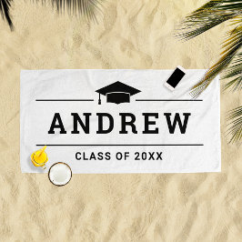 Klasse van 2023 Witte Persoonlijke Afstuderen Naam Strandlaken