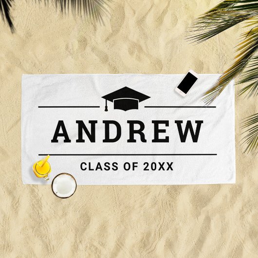Klasse van 2023 Witte Persoonlijke Afstuderen Naam Strandlaken